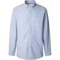 Pepe Jeans for man. PM3090816 Cluny blue shirt (S), Casual, Cotton, Long sleeve