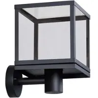 Segula Utendørs vegglampe Modern, rustfritt stål, glass, svart, E27