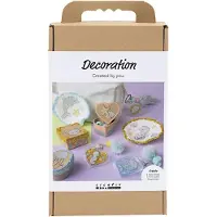 Creativ Company DIY Kit Dekorasjon, Esker, skjell, nøkkelanheng, pastellfarg