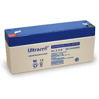 Ultracell Blybatteri 6 V, 3,4 Ah (UL3.4-6) Faston (4,8 mm) Blybatteri