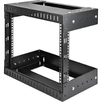 StarTech.com Startech 8U 19 Wall Mount Network Rack, Adjustable Depth 12-20 2 Post Open Frame Server Room Rack for AV/Data/ IT Communication/Computer Equipment/Switch with Cage Nuts & Screws - 8U Adjustable Rack