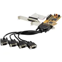 StarTech.com Startech 8-Port PCI Express RS232 Serial Adapter Card, PCIe RS232 Serial Card, 16C1050 UART, Low Profile Serial DB9 Controller/Expansion Card, 15kV ESD Protection, Windows/Linux - Full Profile Bracke