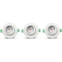 Llitt Ellen Infälld downlight Dim-to-Warm 520lm IP65 3-pack Vit