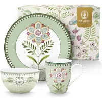 Pip studio Lily & Lotus S/3 frokostsett, grønn