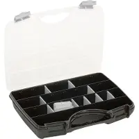 Toymax A45 SORTIMENTSKASSE A45 21 RUMDELER SORT / SØLV 51MM HØJDE 312MM BREDDE 238MM DYBDE