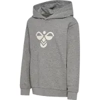 Hummel Hettegenser - hmlJR Reg Tukas - Grå Melert m. Logo - - 13-14 år (158-164) - Hettegenser