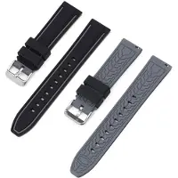 INF Myk silikonstropp for Omega x Swatch MoonSwatch Black+Grey