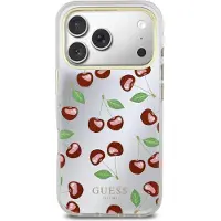 GUESS iPhone 17 Pro Mirror Glitter Cherry Hybrid-deksel - kompatibelt med MagSafe
