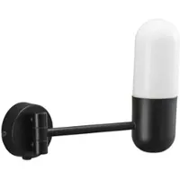 PR Home vegglampe til bad Zeta, svart, IP44, svingbar