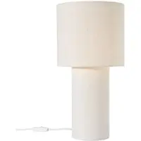 PR Home bordlampe Leah, beige, høyde 46 cm, tekstil