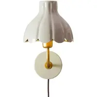 PR Home vegglampe Wells, beige/gullfarget, 21 cm, metall