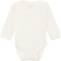 Fixoni Omslagsbody I/e - Rib - Gardenia m. Trykk - - 62 - Langermet Body
