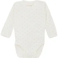 Fixoni Omslagsbody I/e - Rib - Gardenia m. Trykk - - 1½ år (86) - Langermet Body