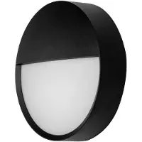 Brumberg utendørs LED-vegglampe EYE, halvåpen, svart, CCT, IP65