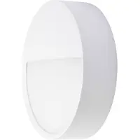 Brumberg utendørs LED-vegglampe EYE, halvåpen, hvit, CCT, IP65