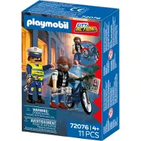 Playmobil City Action - Sykkeltyveri - 11 Deler - 72076 - - OneSize - Lekefigur