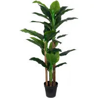Home-tex Kunstig bananpalme - 2 meter høy - Stor og vakker med 3 stammer