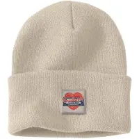 Carhartt Knit Heart Patch Beanie Women Oat Milk