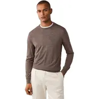 Hackett for man. HM7000204 Ess Merino Crew-neck Jumper in beige (XL), Casual, Wool, Classic