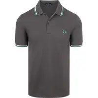 Fred perry Polo Twin Tipped M3600 85B Antrasitt Grå Størrelse