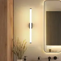 Molto Luce LED-vegglampe VINA M, svart, bredde 60 cm, IP44, CCT
