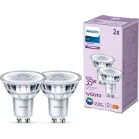 Philips LED-lyspære Classic 3.5W/840 (35W) 36° 2-pack GU10