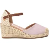 Xti for woman. 14074619-LILA 140746 lilac leather sandals (41), 5 to 8 cm, Suede, Buckle, Casual, Purple