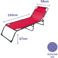 Marbueno Summer 190x58x27 Cm Sammenleggbar Solseng