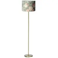 PR Home Gulvlampe Amy, Dahlia grønn/gull, høyde 150 cm, tekstil, E27