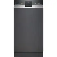 Siemens iQ300 SR53ES25KE, Halvveis innebygget, Slimline (45 cm), Rustfritt stål, 10 kuverter, B, 44 dB