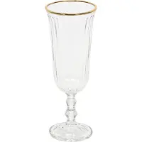 Excellent Housewares Excellent Houseware preget champagneglass med gullkant, 120 ml