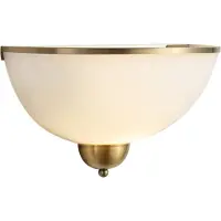 QAZQA Klassisk vegglampe bronse med opalt glass - Katarina