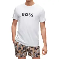 BOSS for man. 50491706 RELAXED FIT ORGANIC COTTON T-SHIRT white (XL), Homewear, Short sleeve