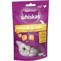 Whiskas Snacks Groom & Care - Kylling (8 x 45 g)