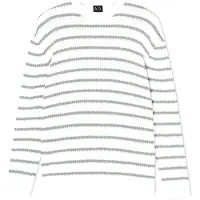 Armani Exchange for man. XM002172AF18754F0193 Off-white and green crew neck sweater (L), Casual, Cotton