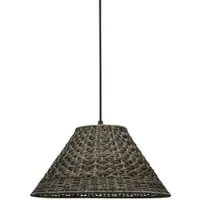 PR Home utendørs pendellampe LIS, brun, støpsel, Ø 45 cm