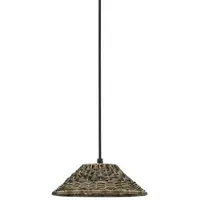 PR Home utendørs pendellampe LIS, brun, støpsel, Ø 27 cm