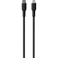 Puro PUCAPLTUSBCICONBLK, 1,5 m, USB C, Lightning, Hankjønn, Hankjønn, Svart