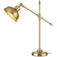 Markslöjd Grimstad bordlampe, antikk messingfarge, jern, høyde 56 cm
