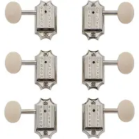 Gibson PMMH-060 Deluxe White Button Tuner Set Vintage nikkel