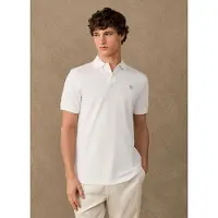 Hackett for man. HM5600183 White Tipped Polo Shirt (M), Casual, Cotton, Short sleeve