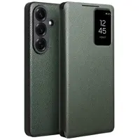 Qialino Samsung Galaxy S26 Smart View Flip-læretui - grønn