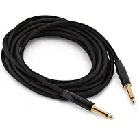 Gear4Music 635 mm TS-jack - 635 mm TS-jack Flettet Pro-kabel 9 m