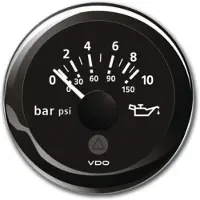 VDO 10-184 Ohm Olje Manometer 0-10bar