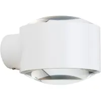 Orion Tatra utendørs vegglampe, hvit, Ø 10,2 cm, aluminium, opp/ned