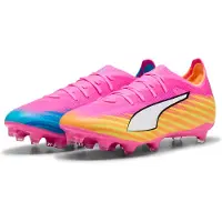 Puma ULTRA 6 MATCH FG/AG Football Boots Unisex, Shoes, Poison Pink/White/Sun Stream, 40