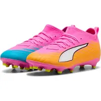 Puma ULTRA 6 MATCH FG/AG Football Boots Youth, Shoes, Poison Pink/White/Sun Stream, 31
