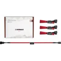 Noctua NA-SEC1 chromax.red - Forlengelseskabel for viftestrømforsyning - 4-pins PWM (hunn) til 4-pins PWM (hann) - 30 cm - rød