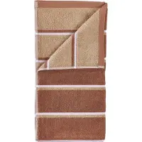 Zone Denmark Håndkle - 100% bomull - 50x100 cm - Denmark Sauna - Stripet Terracotta