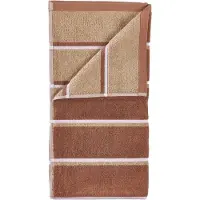 Zone Denmark Håndkle - 100% bomull - Badehåndkle 70x140 cm - Denmark Sauna - Stripet Terracotta